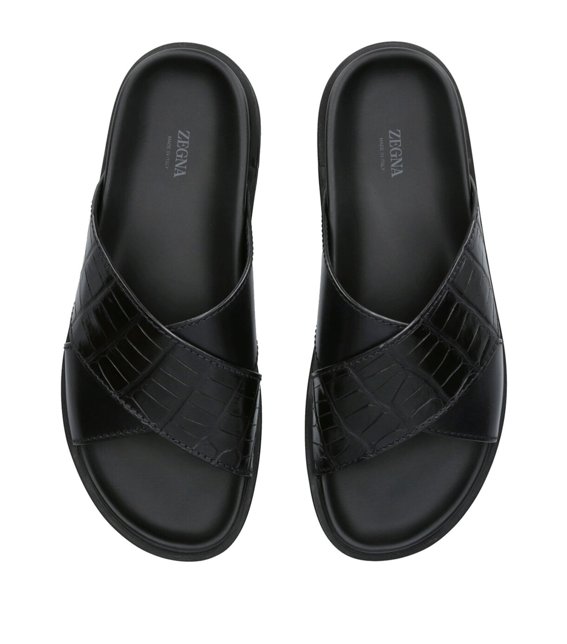 Crocodile Leather Panarea Slides