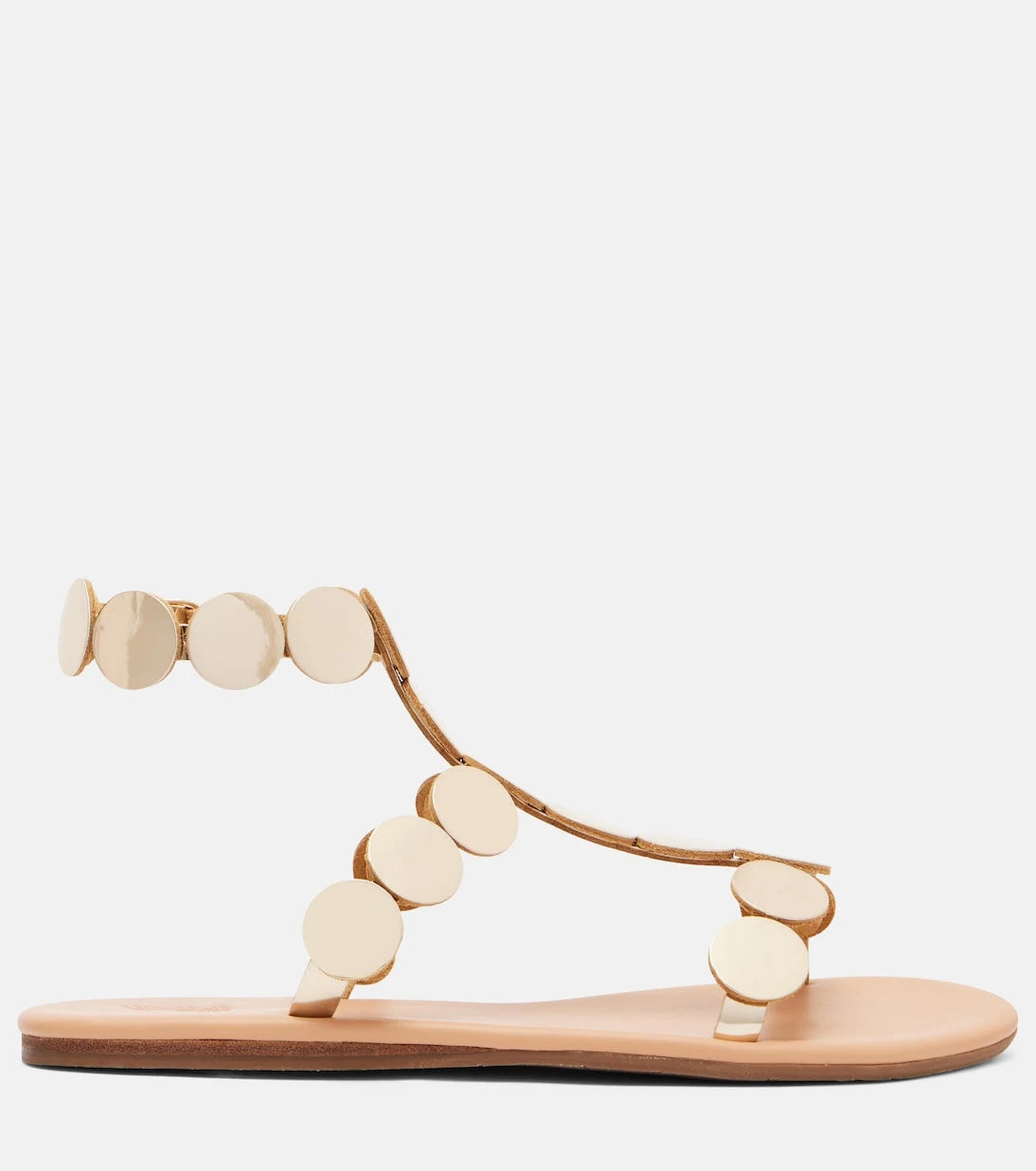 Ancient Greek Sandals - صندل المصارع Triton من الجلد المزين