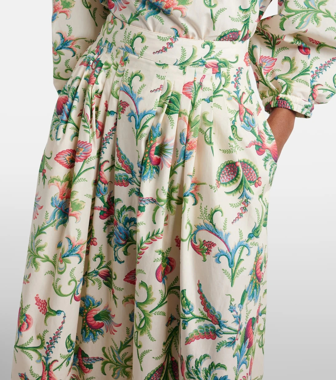 Etro - Floral cotton maxi skirt