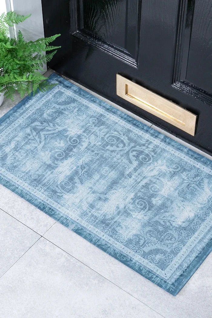 Artsy Doormats Solgun Mavi Pers Tarzı Paspas