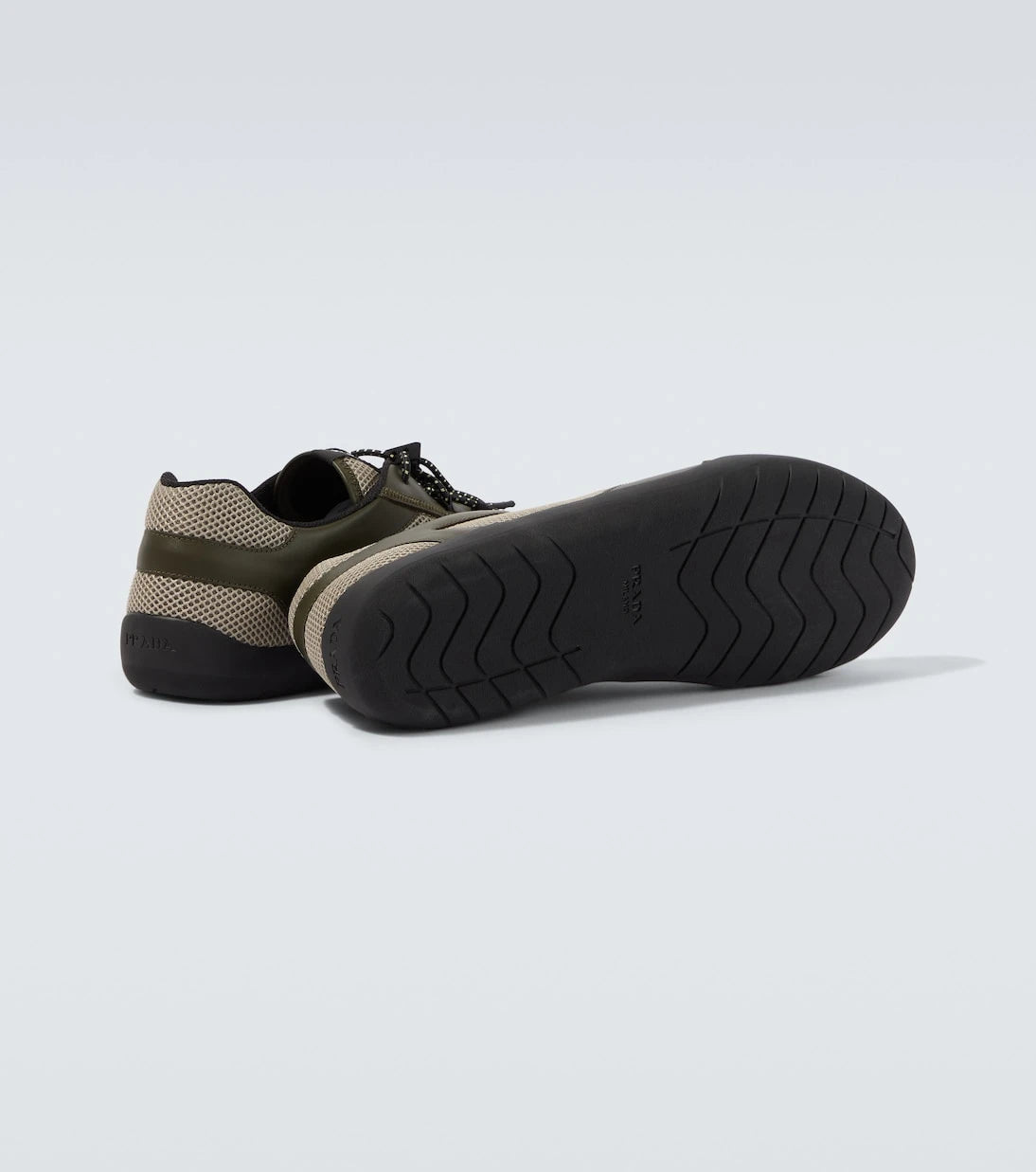 Prada - Speedrock leather-trimmed sneakers