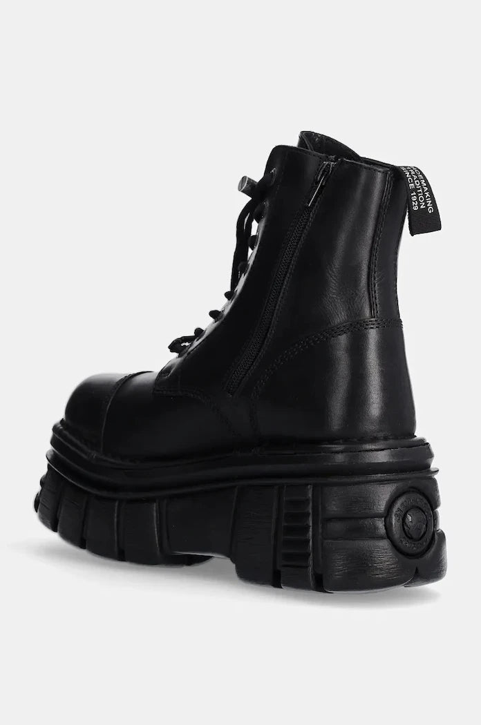 New Rock Nomada Negro + Tower Negro Lateral E-14 Deri Botlar