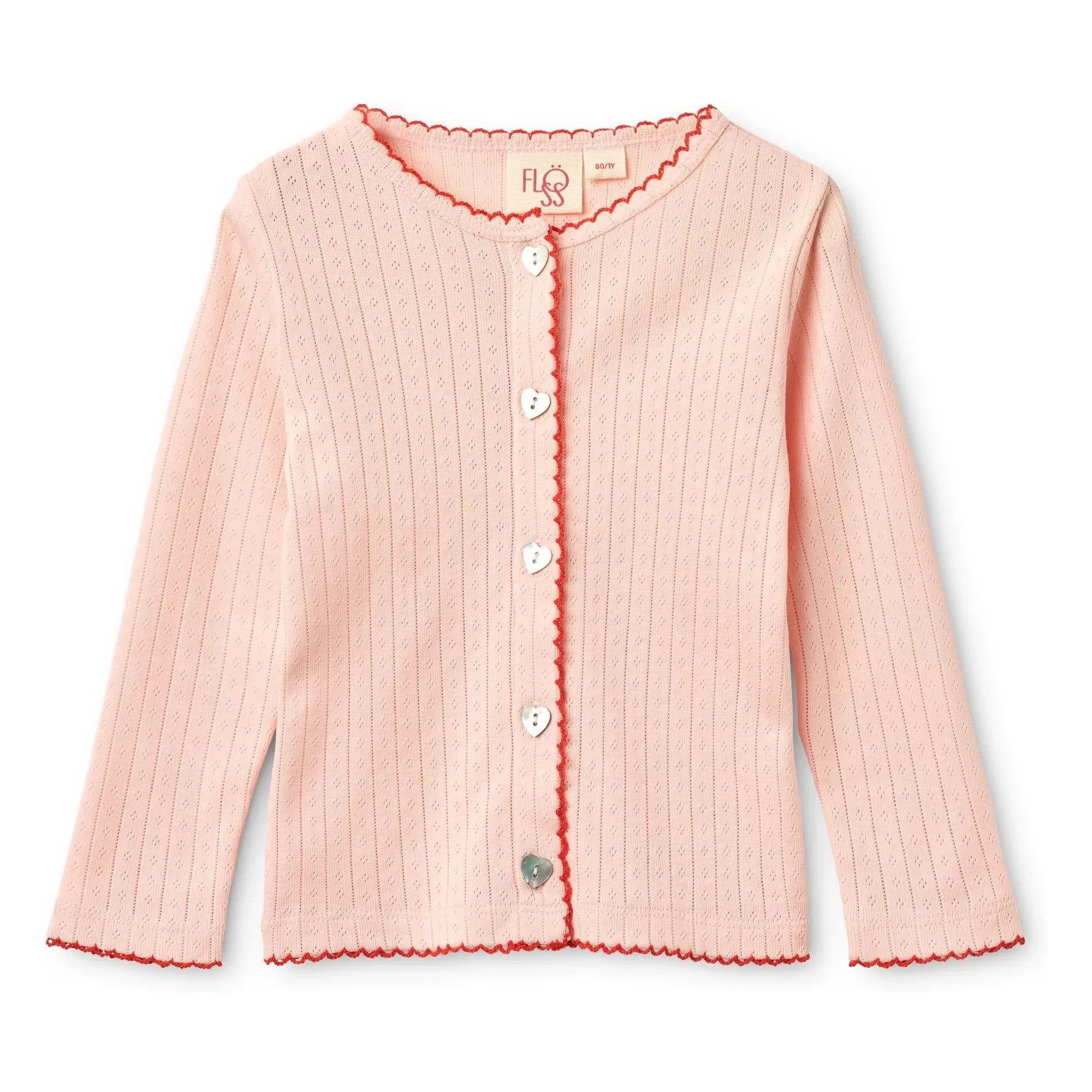 Flöss - Pointelle Liva vest | Pale Pink