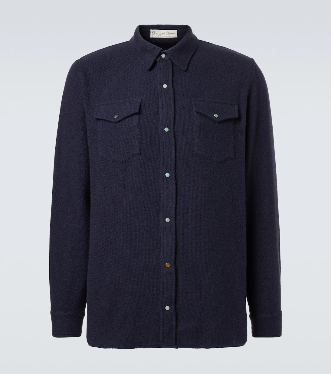 God's True Cashmere - Cashmere shirt with emerald