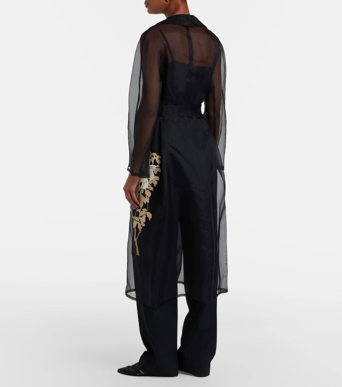 Max Mara - Elegante Vodka embroidered silk robe