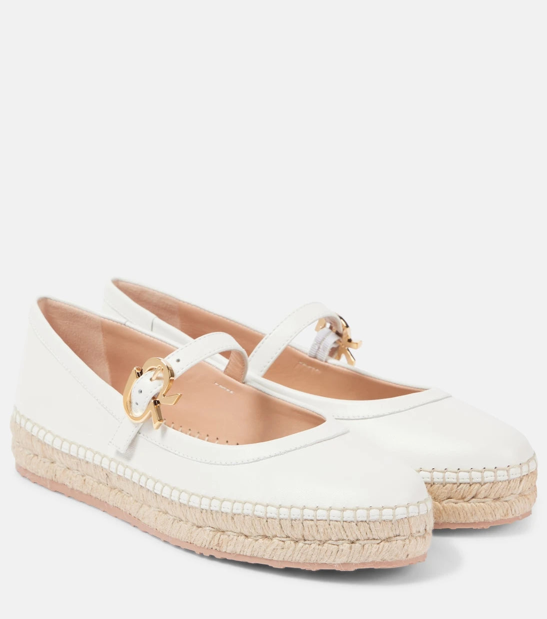 Gianvito Rossi - Elda leather Mary Jane flats