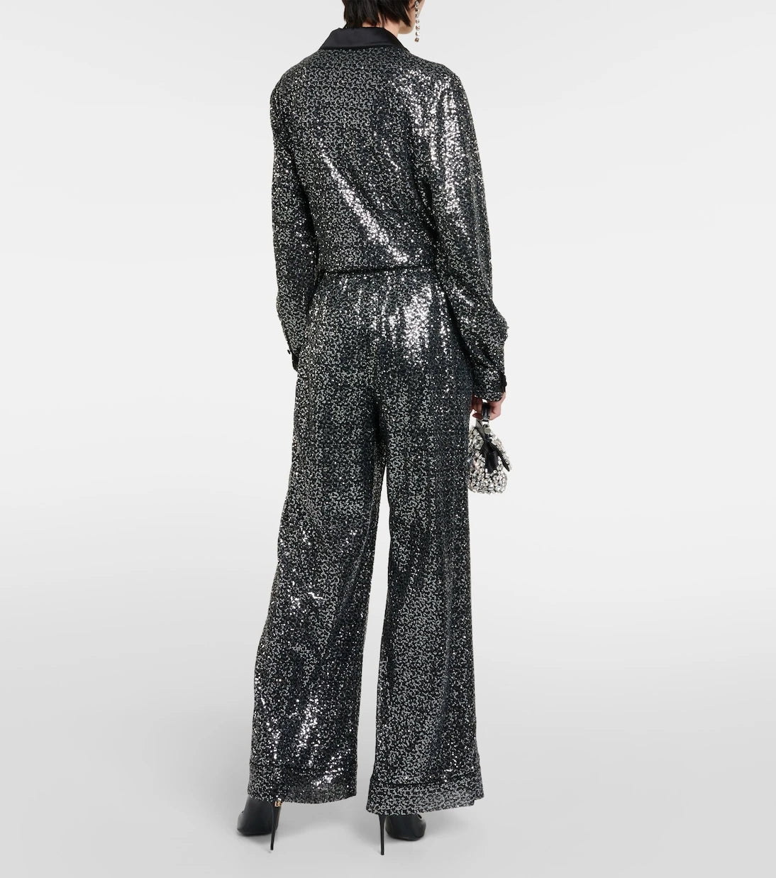 Dolce&Gabbana - Sequined high-rise wide-leg pants