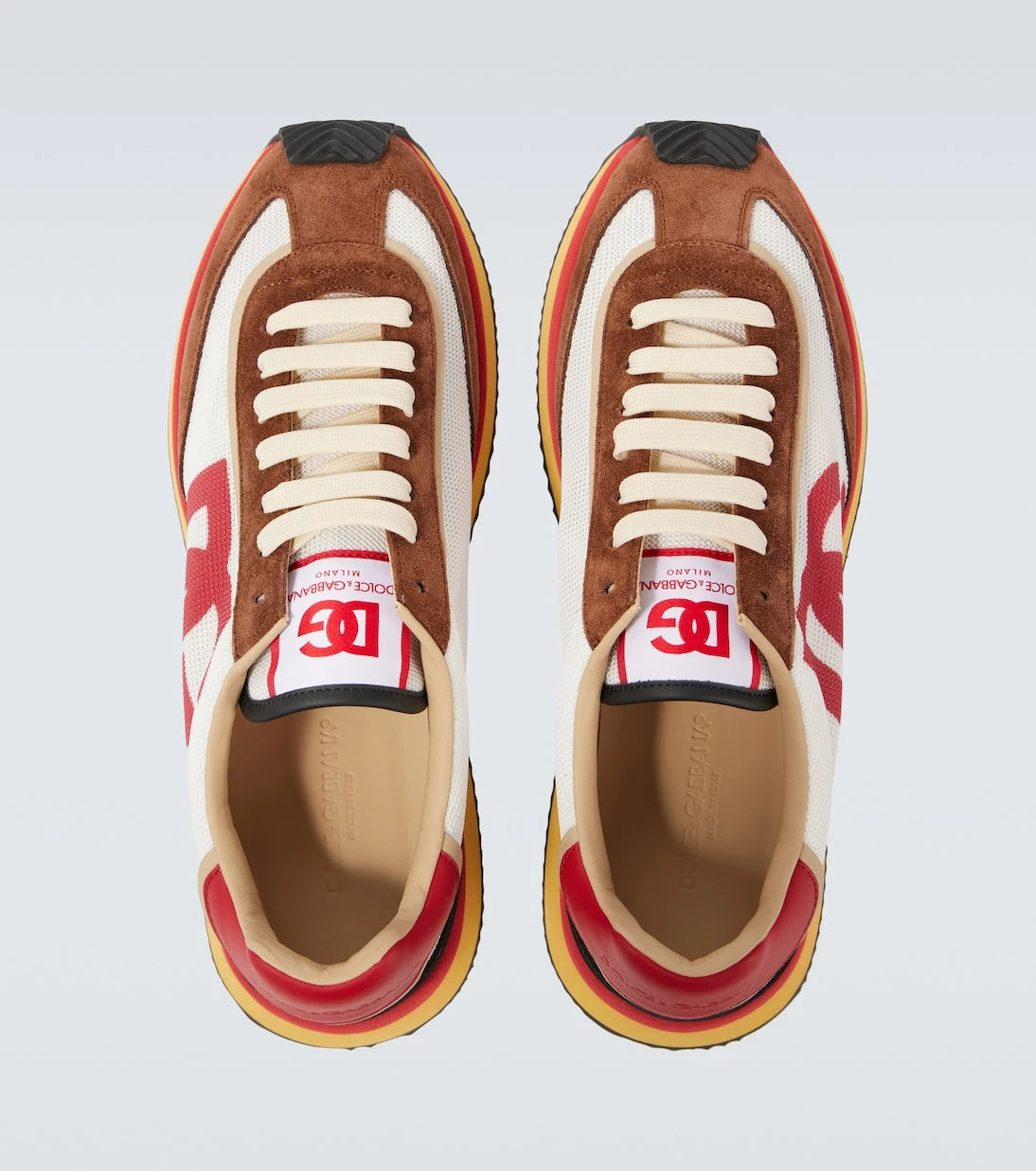 Dolce&Gabbana - حذاء سنيكرز DG Runner بحواف من جلد الشمواه