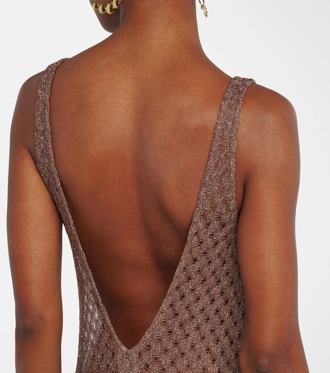 Missoni - Open-knit lamé maxi dress