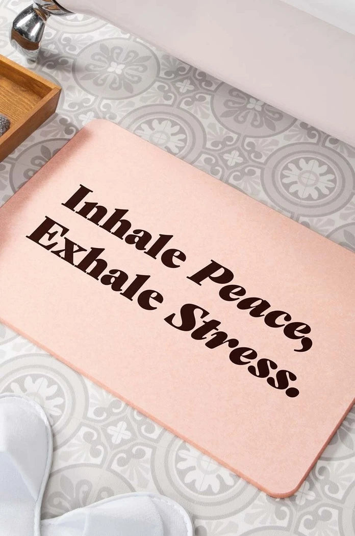 Artsy Doormats Inhale Peace Exhale 39 x 60 cm Banyo Paspası