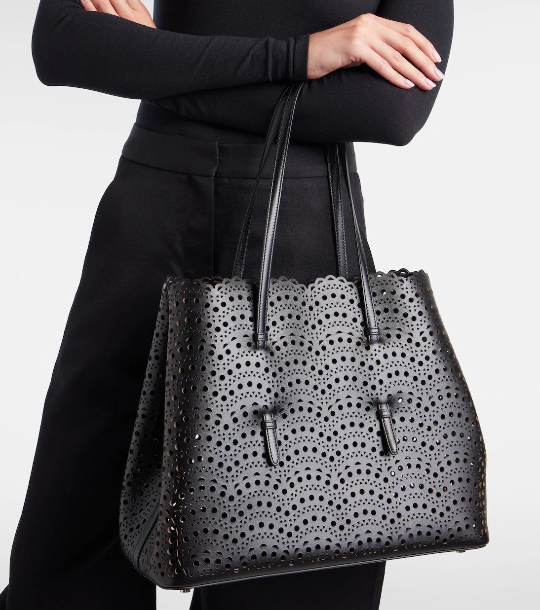 Alaïa - Mina 37 Vienne leather tote bag