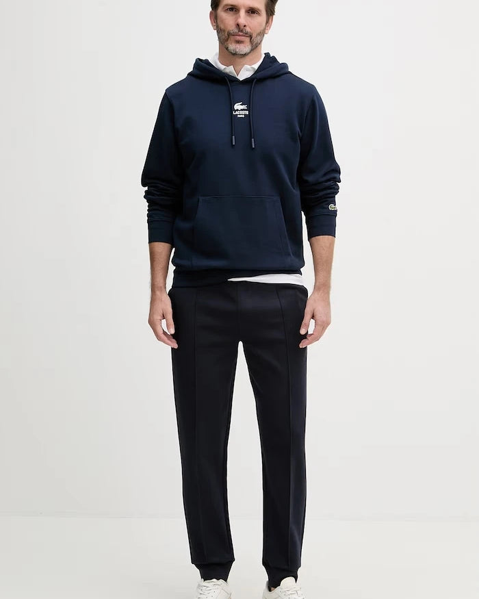 Pamuklu kapüşonlu Lacoste sweatshirt