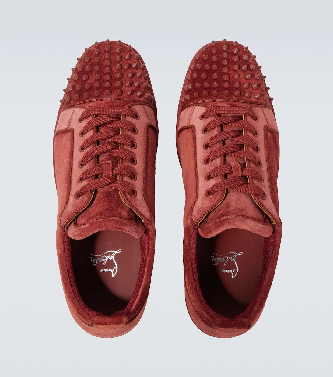 Christian Louboutin - Louis Junior Spikes suede sneakers