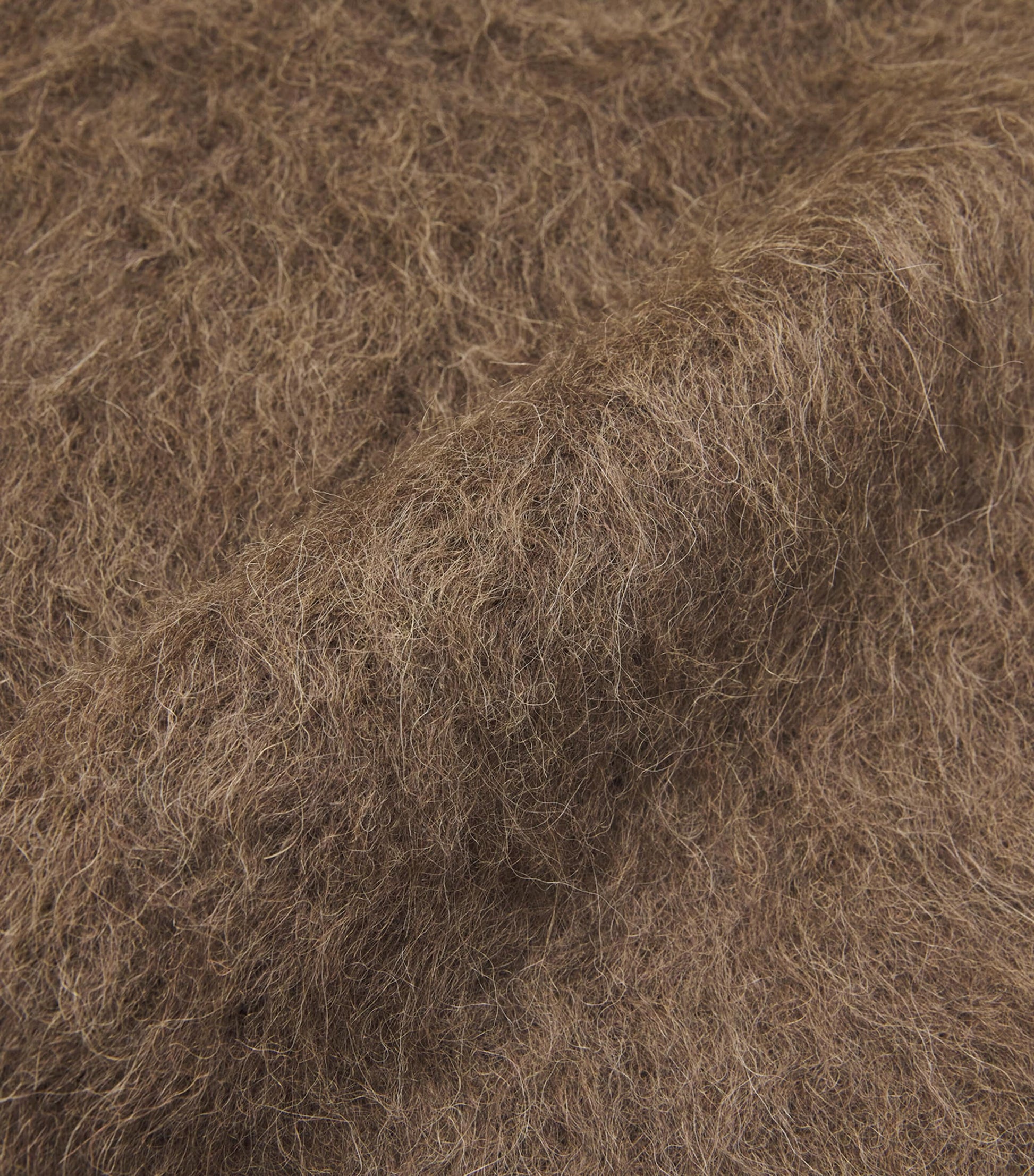 Brown Brushed Alpaca-Blend Sweater