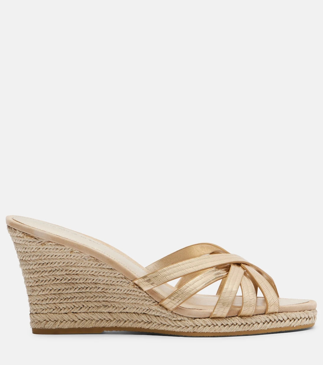 Veronica Beard - Metallic leather espadrille wedges