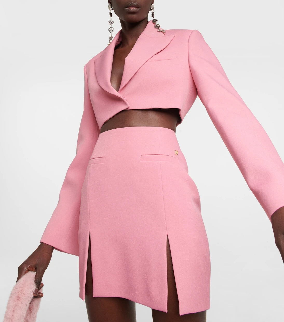 Blumarine - Cropped crêpe blazer