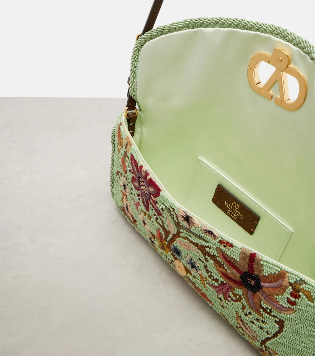 Valentino Garavani - DeVain Small beaded floral shoulder bag