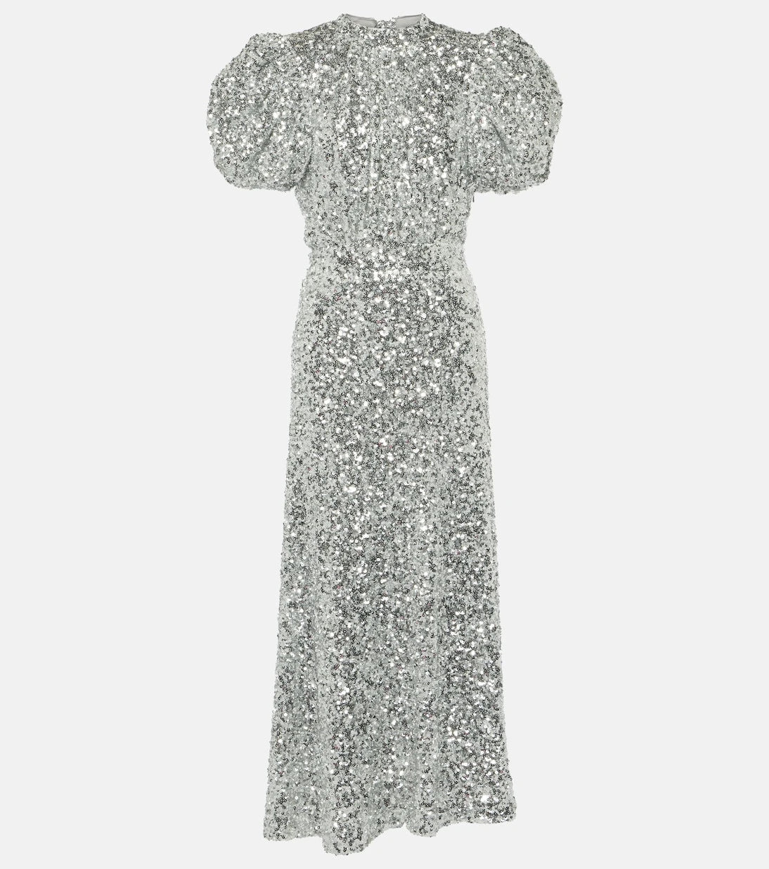 Rotate - Puff-sleeve sequined midi dress