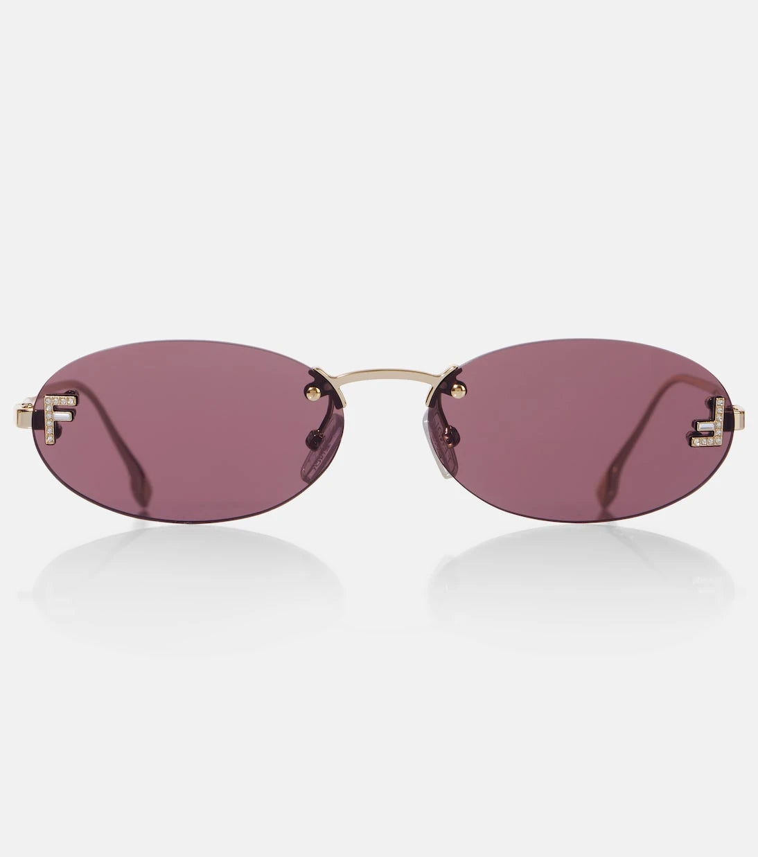 Fendi - Fendi First Crystal oval sunglasses