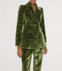 Green Velvet Damask Baroque Blazer