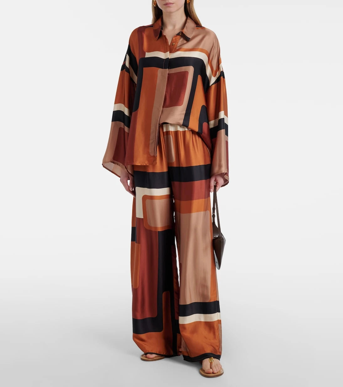 Faithfull - Jensen printed satin palazzo pants