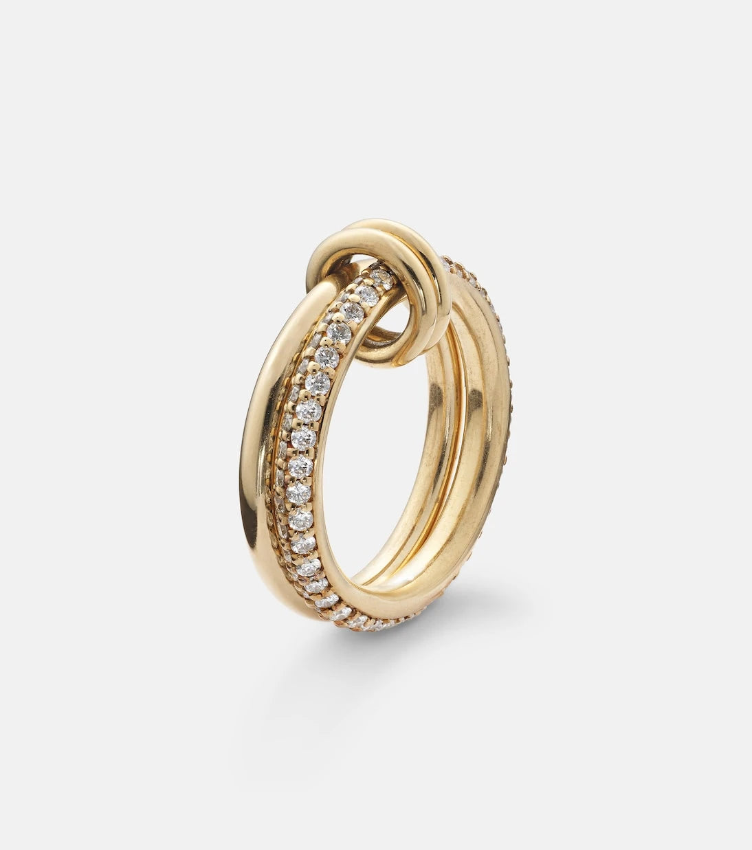 Spinelli Kilcollin - Virgo 18kt gold linked rings with white diamonds