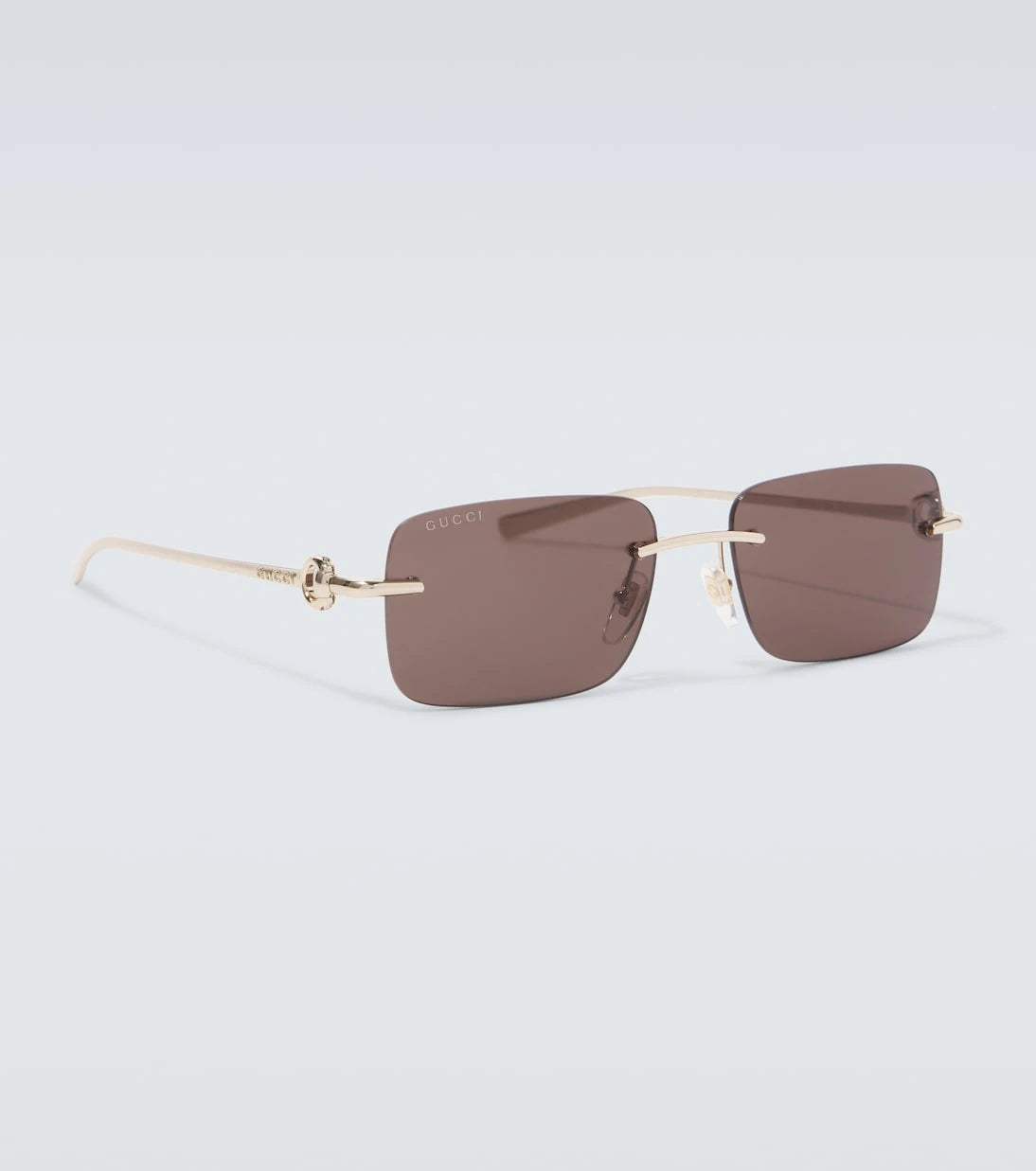 Gucci - Horsebit rectangular sunglasses