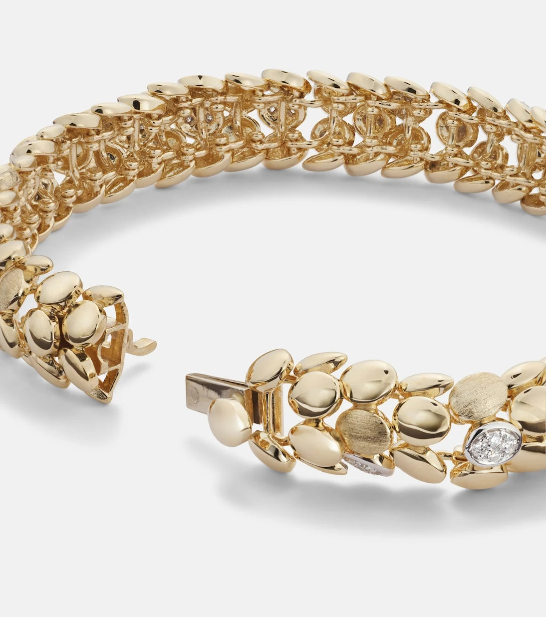Rainbow K - Blossom Small 14kt gold bracelet with diamonds