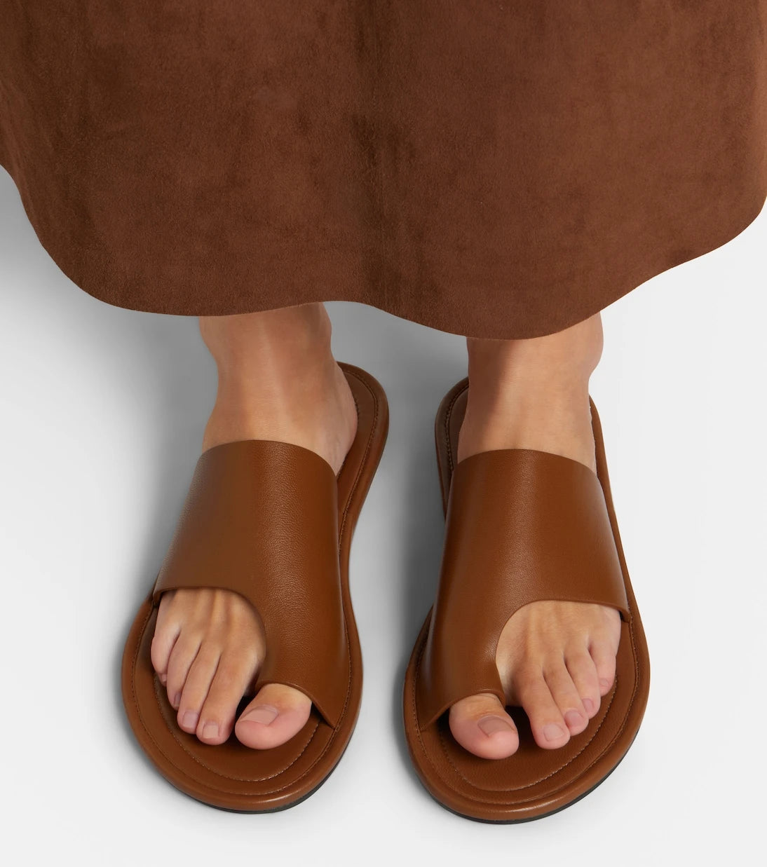 The Row - Malick Thong leather sandals