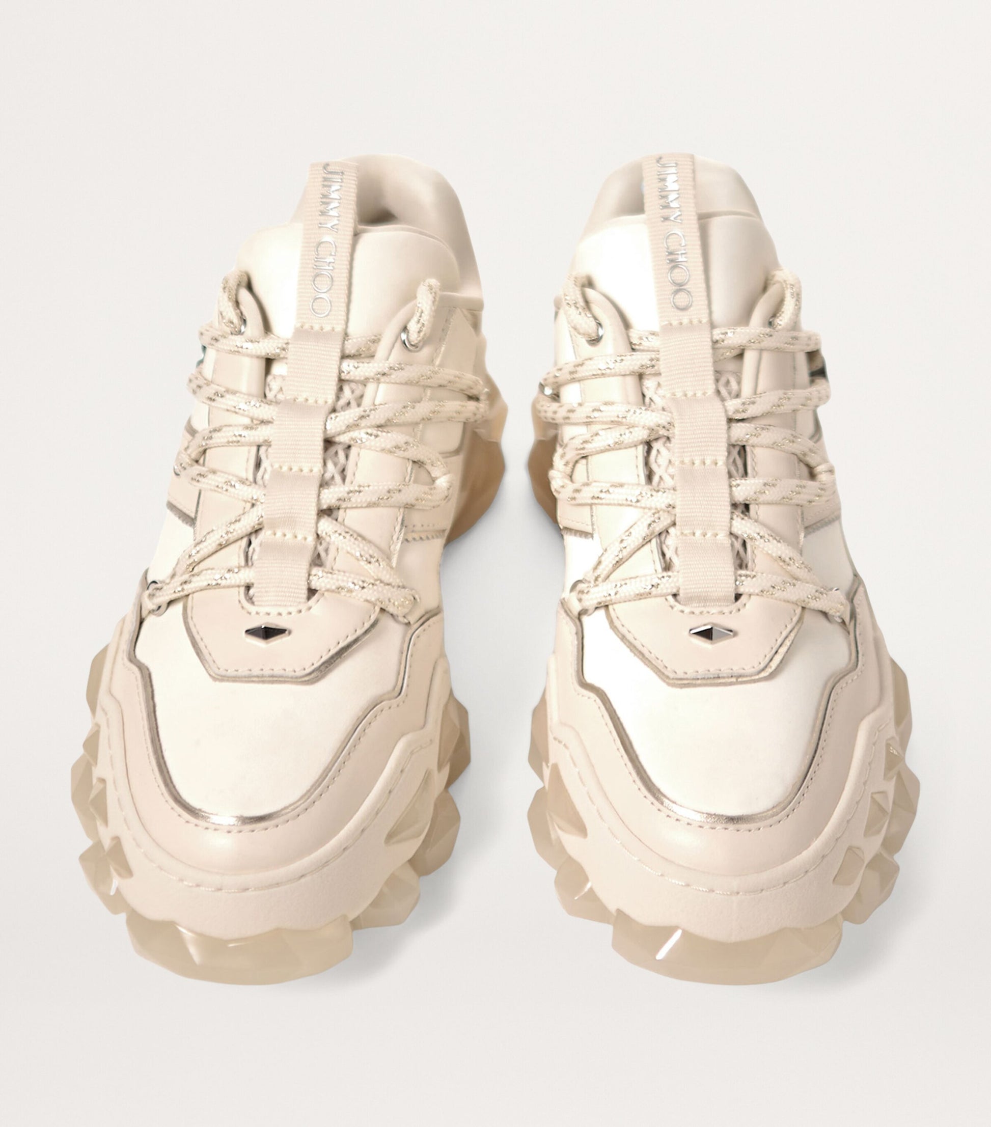 Jimmy Choo White Diamond X Leather Sneakers