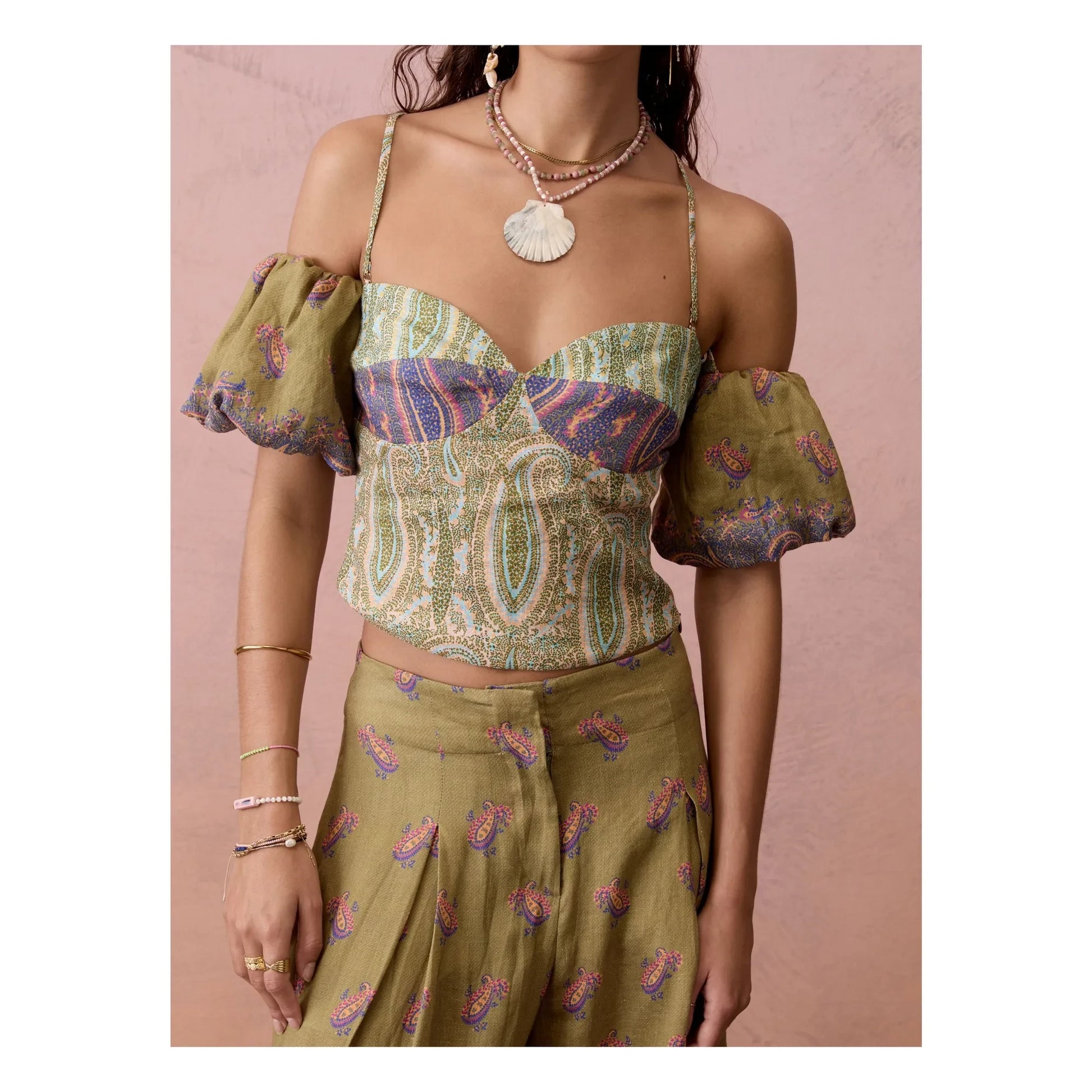 Boteh - Top Lucent Lin | Green