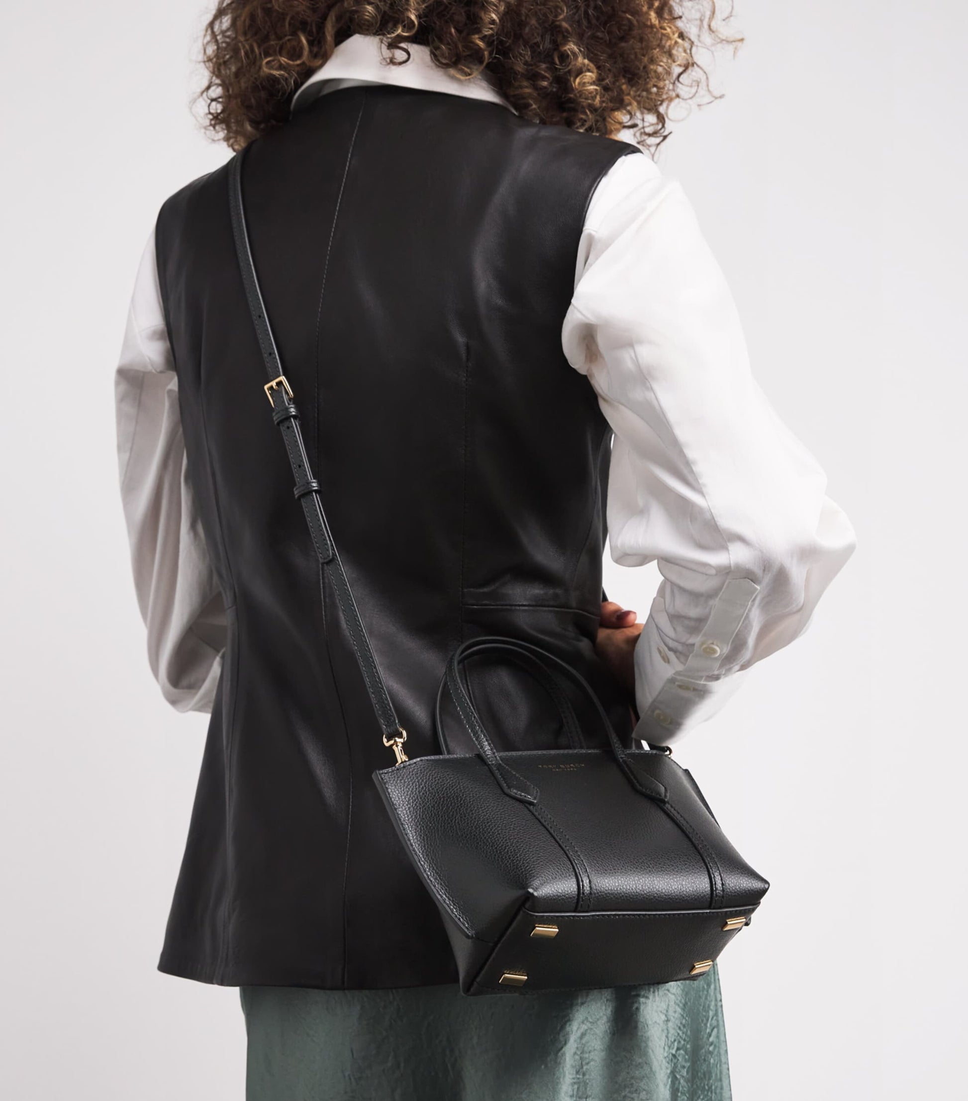 Mini Leather Perry Cross-Body Bag BLACK 001