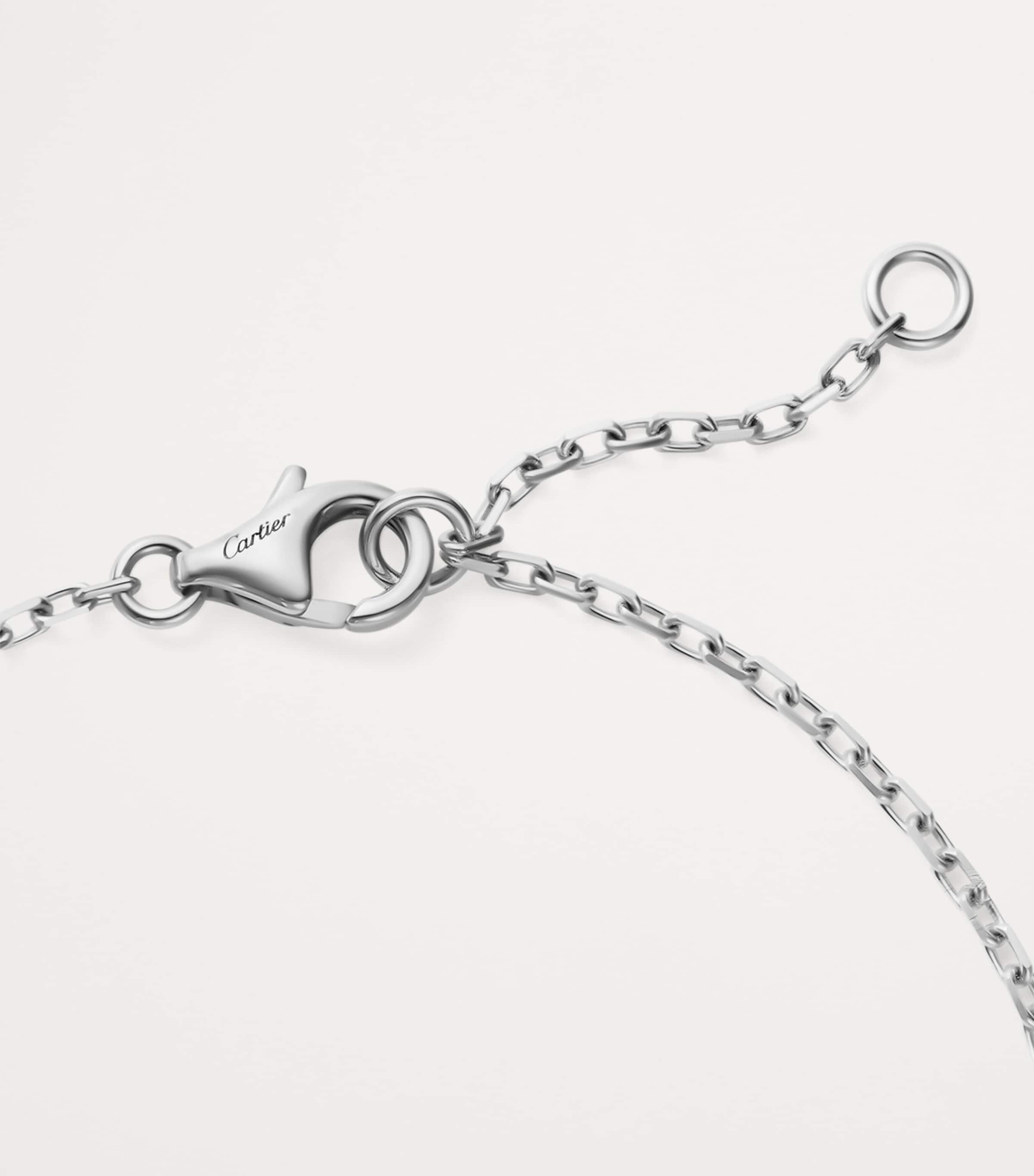 White Gold and Diamond LOVE Chain Bracelet
