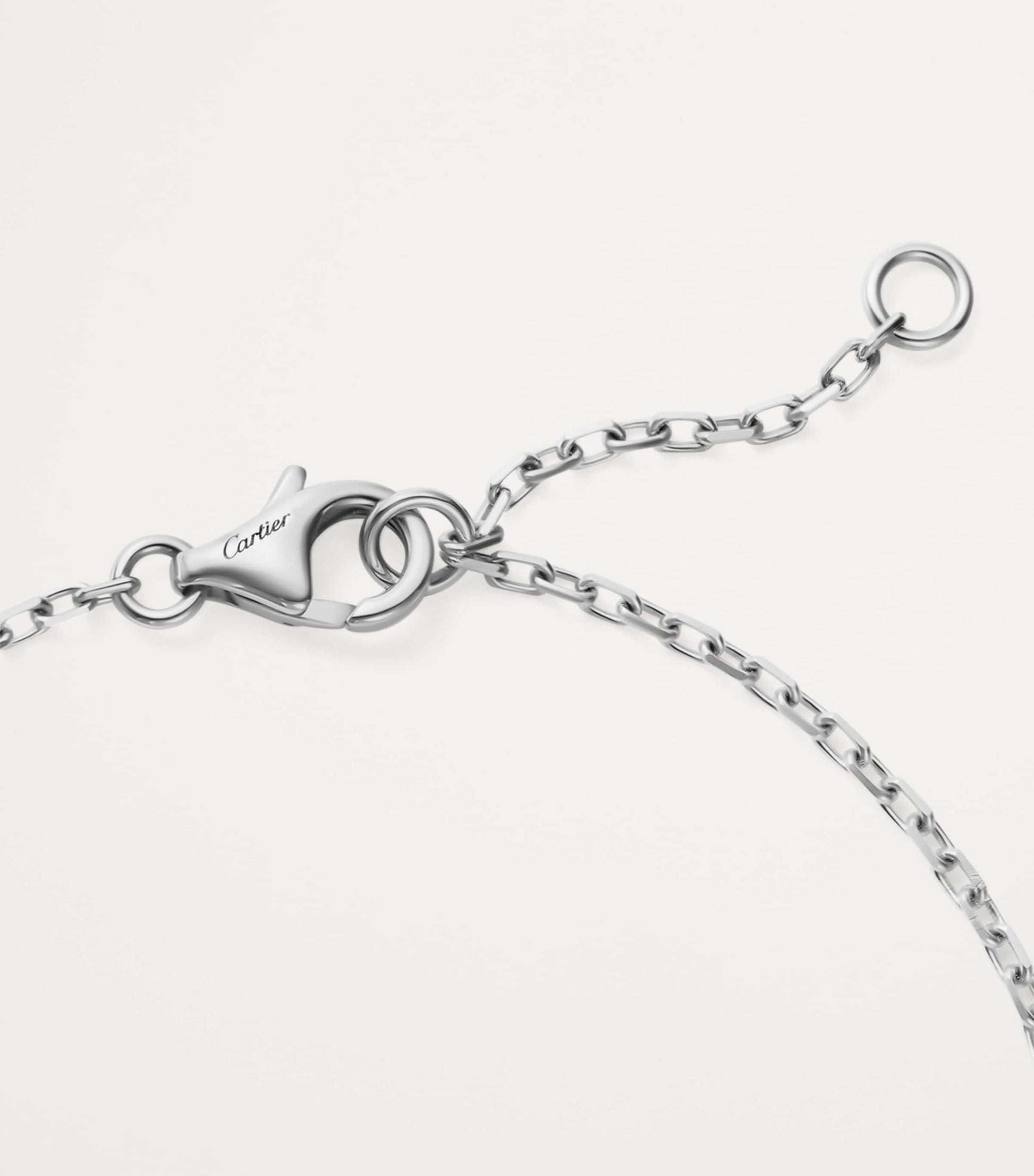 White Gold and Diamond LOVE Chain Bracelet