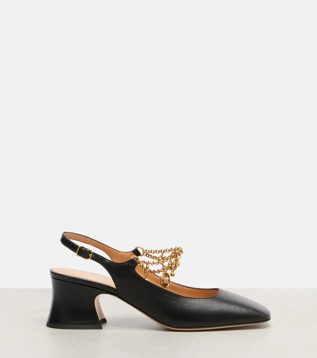 Chloé - Chloé Charms 55 leather slingback pumps