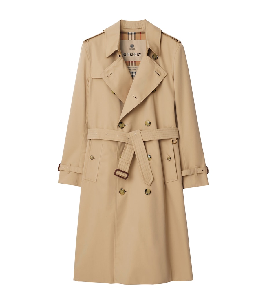 Burberry Beige Long Kensington Heritage Trench Coat