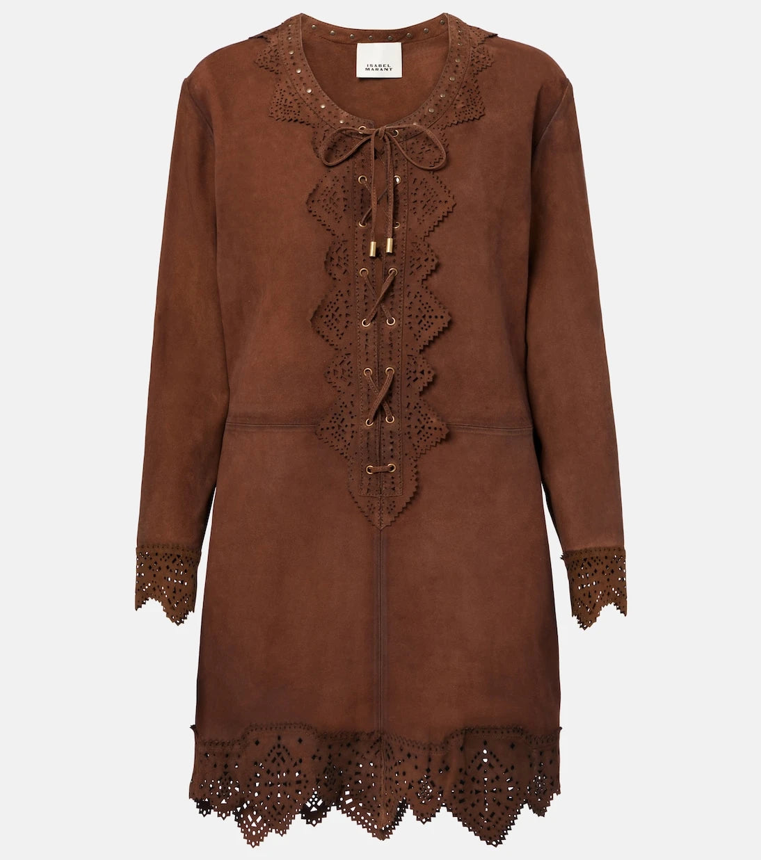 Isabel Marant - Charlina lace-up suede minidress