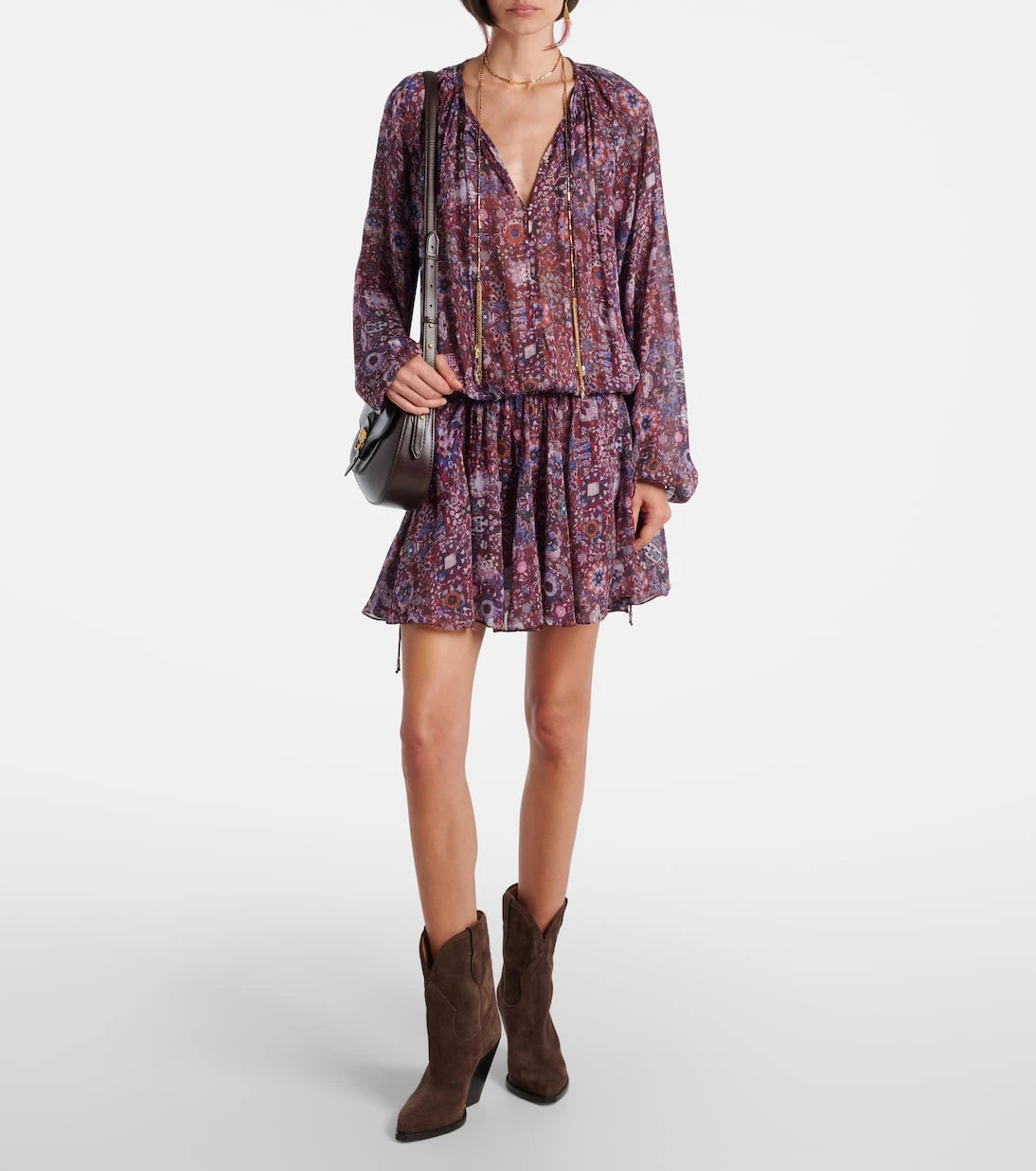 Marant Etoile - Bess floral shirred minidress