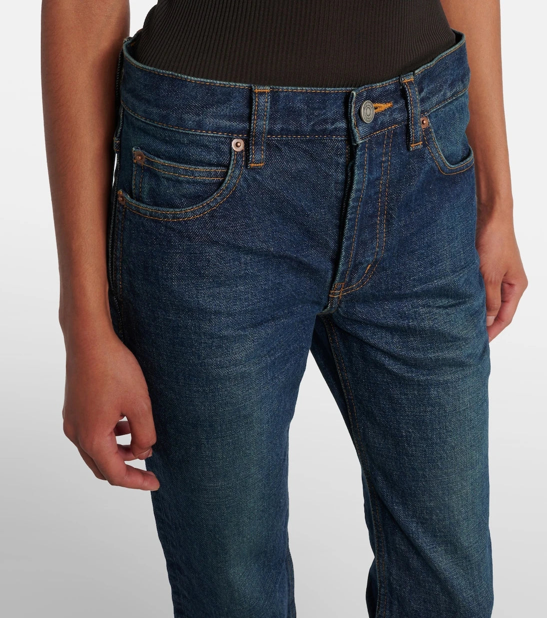 Saint Laurent - Mid-rise bootcut jeans