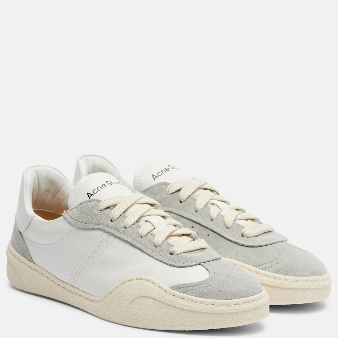Acne Studios - Suede-trimmed leather sneakers