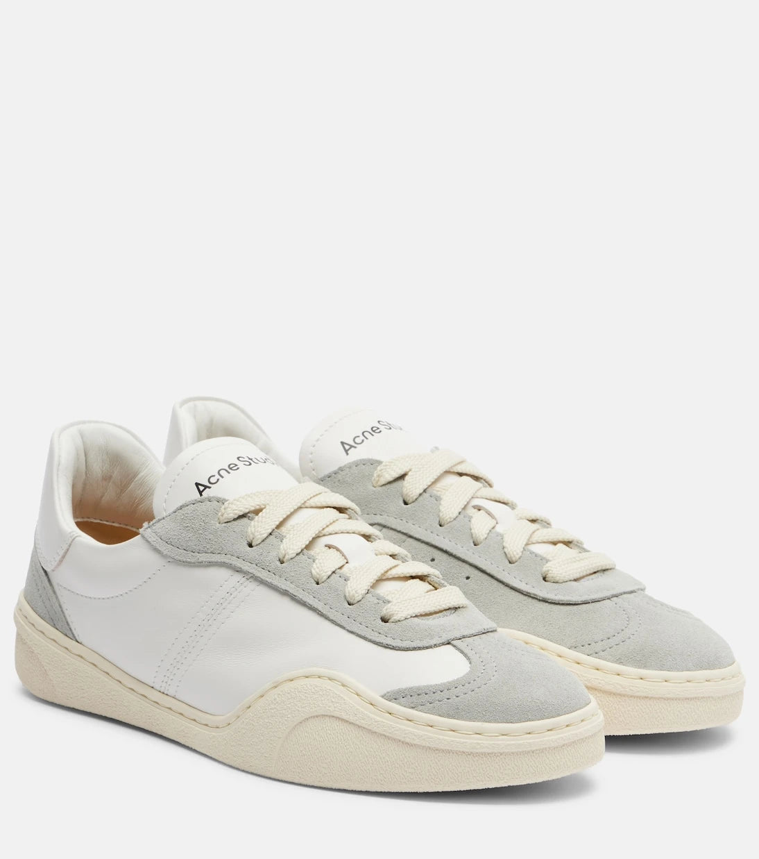 Acne Studios - Suede-trimmed leather sneakers