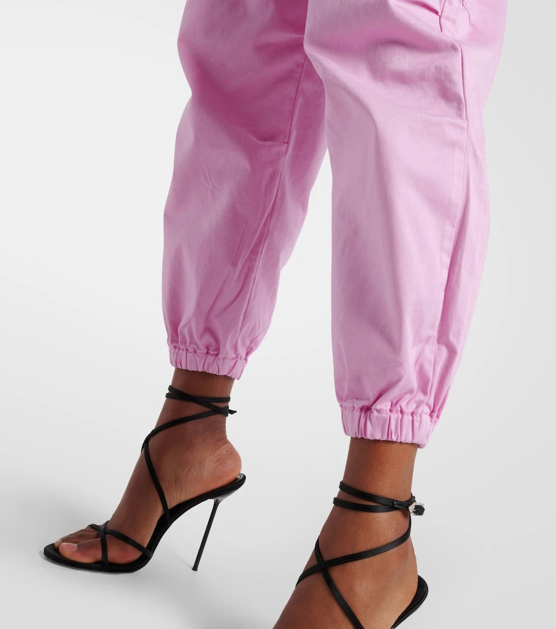 AG Jeans - بنطال كارجو قطني بخصر مرتفع