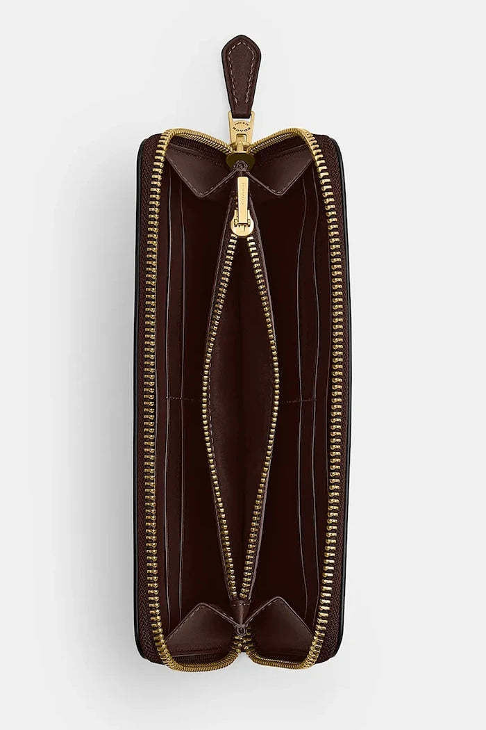 Coach портфейл дамски от кожа Accordion Zip