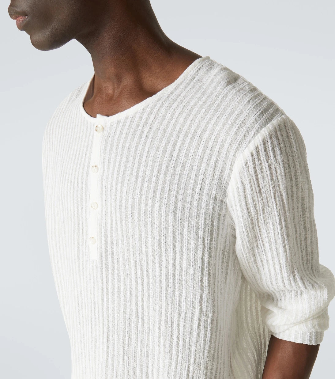 Commas - Striped Henley shirt