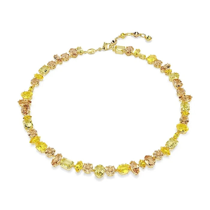 Swarovski kadın kolyesi, altın kaplama, kristal model Swarovski GEMA