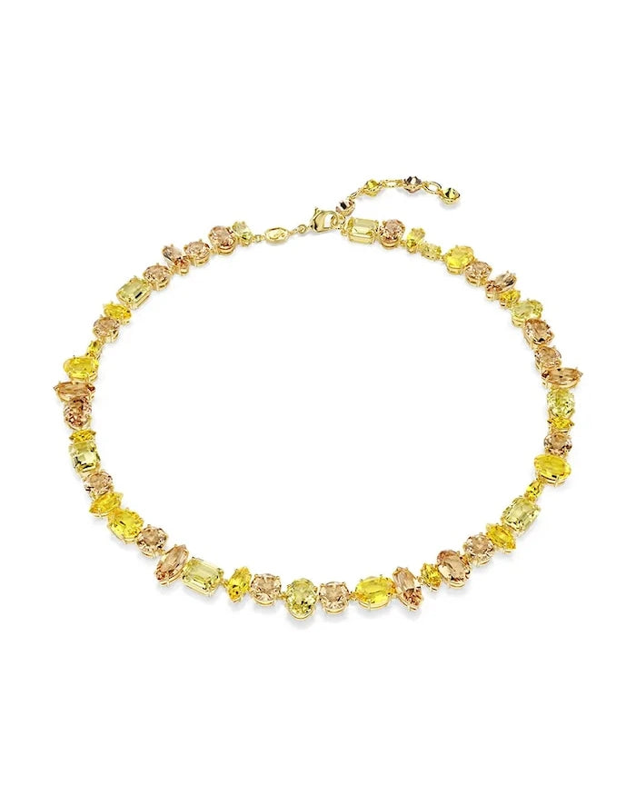 Swarovski kadın kolyesi, altın kaplama, kristal model Swarovski GEMA