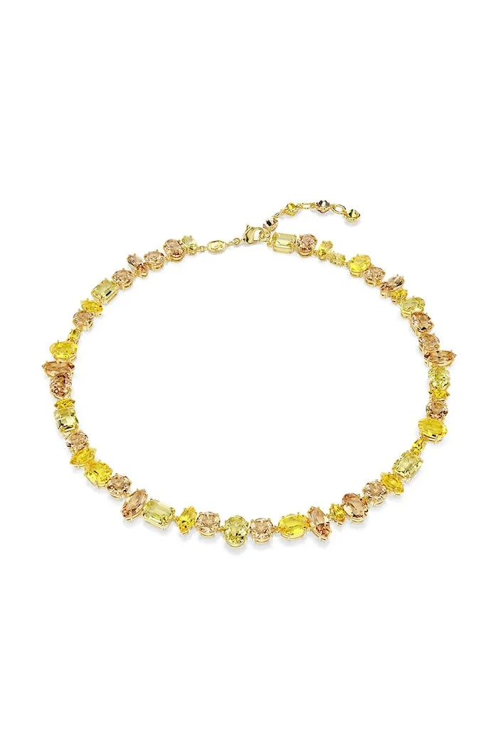 Swarovski kadın kolyesi, altın kaplama, kristal model Swarovski GEMA