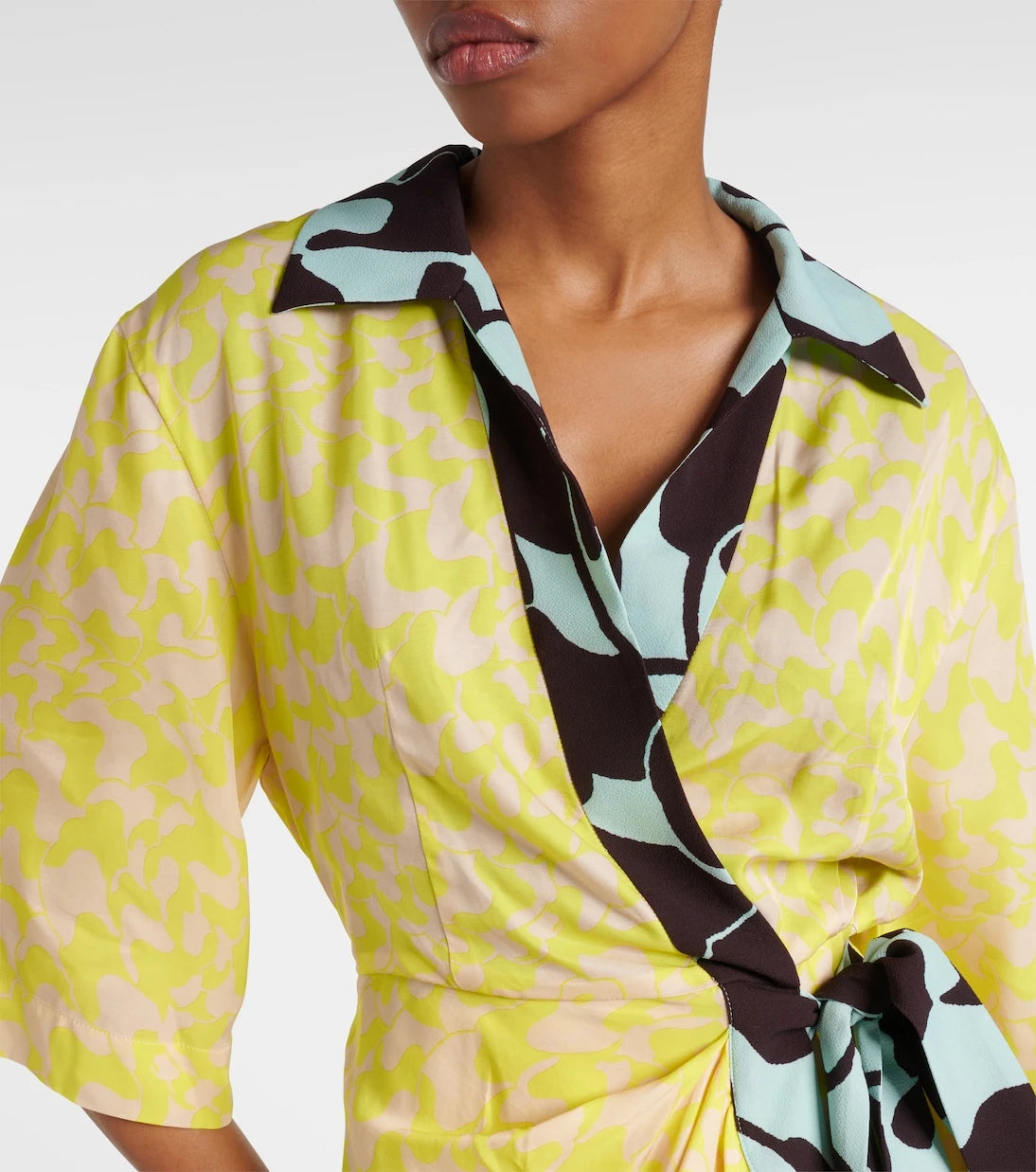 Dries Van Noten - Printed wrap midi dress