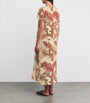 Weekend Max Mara Beige Silk Floral Maxi Dress