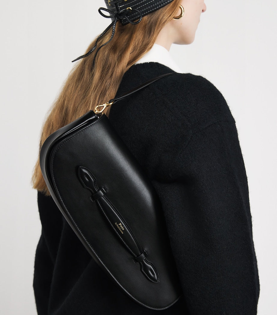 Polo Ralph Lauren Black Leather Bellport Clutch Bag